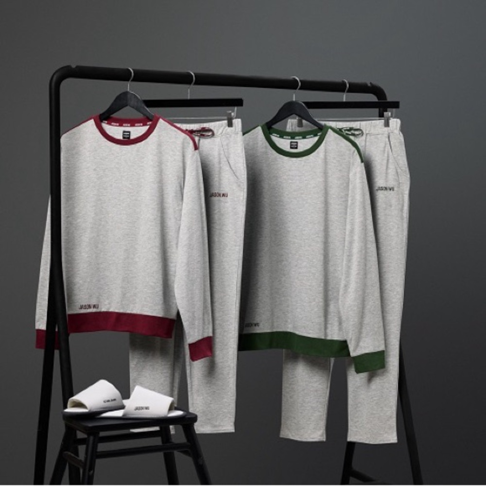 Jason Wu x EVA Air PJ set in light gray/red Size M